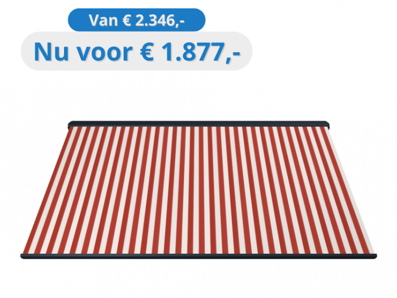 Zon en Scherm Mireve 3,8 x 2,5 meter + Somfy Sunea IO motor outlet