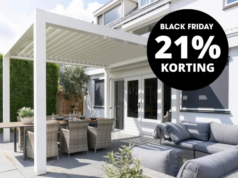 Zon en Scherm Wetar lamellen overkapping (vrijstaand)