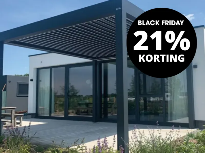 Verano Arezzo V870 lamellen terrasoverkapping (gevelmontage)