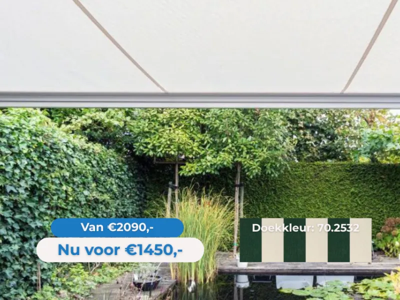 Verano Salou zonnescherm 4,46 x 2,5 meter + Brel BZE motor outlet