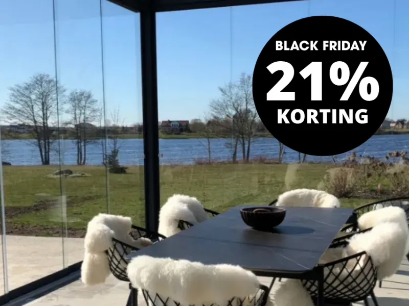 Zon en Scherm Rote glazen schuifwand