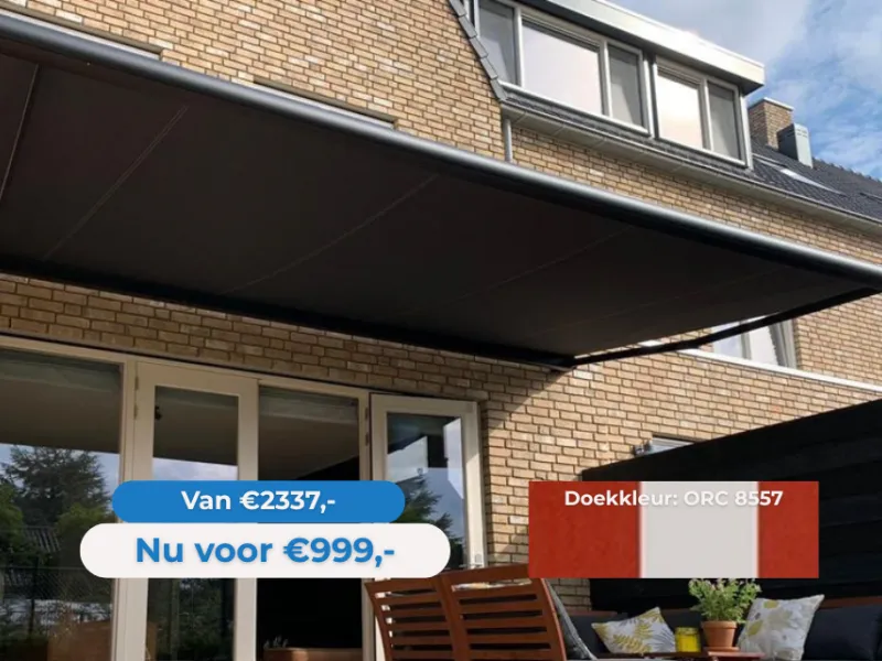 Zon en Scherm Mireve 3,8 x 2,5 meter + Somfy Sunea IO motor outlet