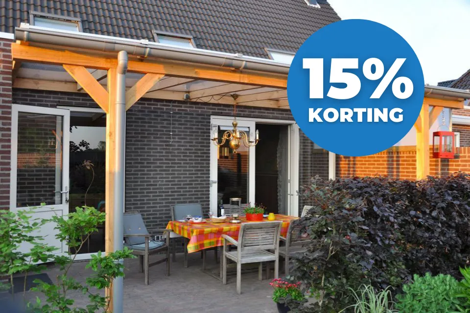 Zon en Scherm Nusa ZS38 terrasoverkapping (gevelmontage)