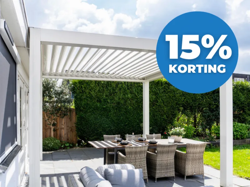 Zon en Scherm Wetar lamellen overkapping (vrijstaand)