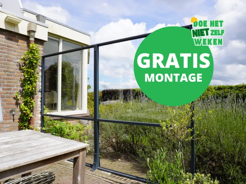 Zon en Scherm Alor ZS165 glazen windscherm vast